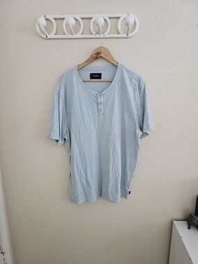 Lucky Brand Light Blue Henley Tee
